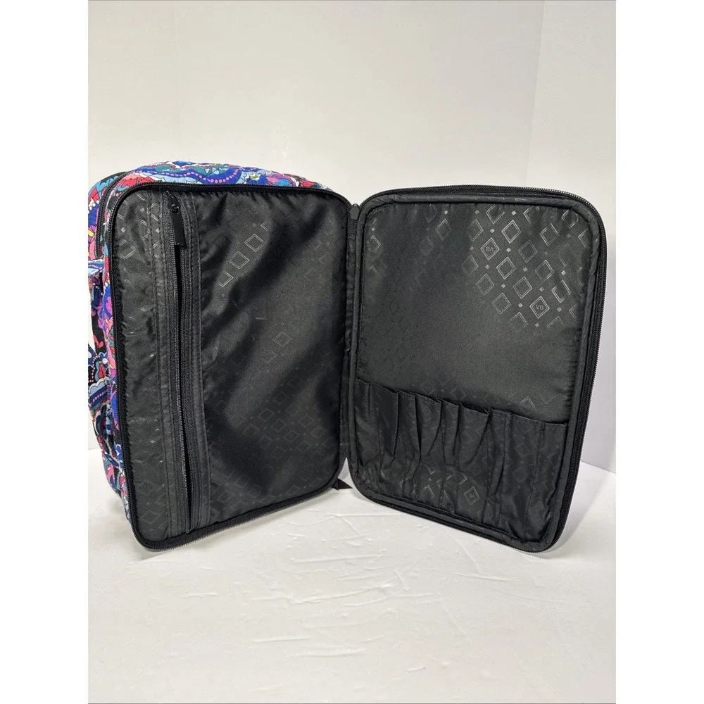 Vera Bradley Large Blush & Brush Makeup Case Cosmetic Bag - Haymarket Paisley